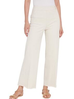LYSSE Erin Hi-Waist Wide Leg Denim Pants In Oat Sz L (Like New)